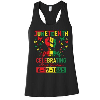 Juneteenth Celebrating Black Freedom 1865 African American Women's Racerback Tank