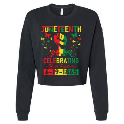 Juneteenth Celebrating Black Freedom 1865 African American Cropped Pullover Crew