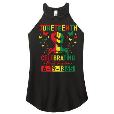 Juneteenth Celebrating Black Freedom 1865 African American Women's Perfect Tri Rocker Tank