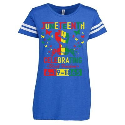 Juneteenth Celebrating Black Freedom 1865 African American Enza Ladies Jersey Football T-Shirt