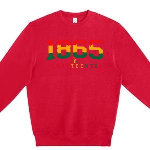 Juneteenth Celebrate Black Freedom 1865 History Month Premium Crewneck Sweatshirt