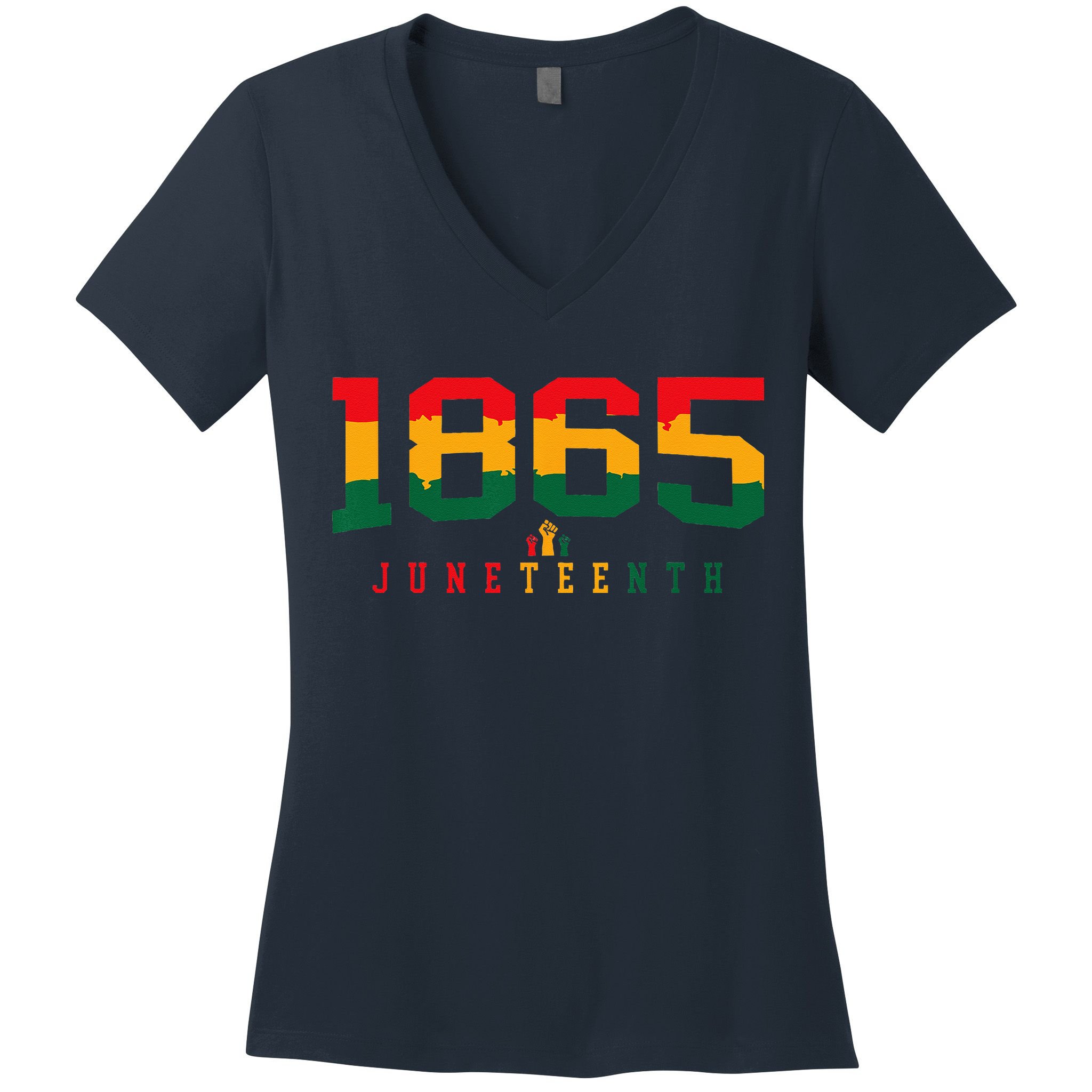Juneteenth Celebrate Black Freedom 1865 History Month Women's V-Neck T-Shirt
