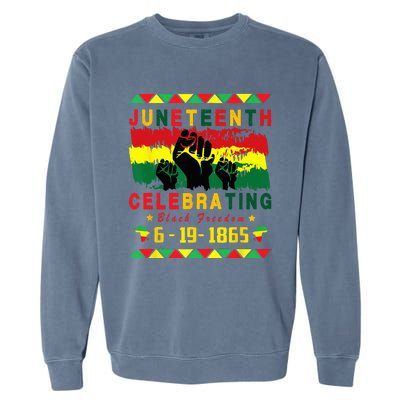 Juneteenth Celebrating Black Freedom 1865 African American Garment-Dyed Sweatshirt