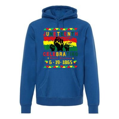 Juneteenth Celebrating Black Freedom 1865 African American Premium Hoodie