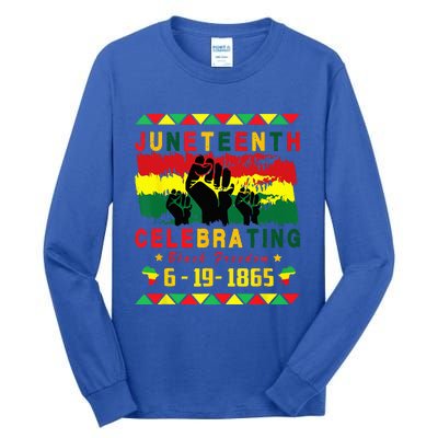 Juneteenth Celebrating Black Freedom 1865 African American Tall Long Sleeve T-Shirt