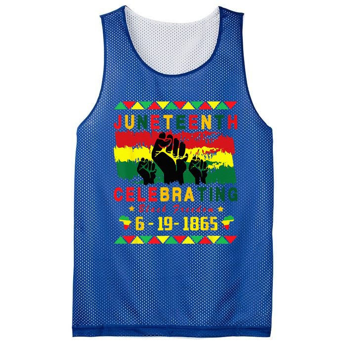 Juneteenth Celebrating Black Freedom 1865 African American Mesh Reversible Basketball Jersey Tank