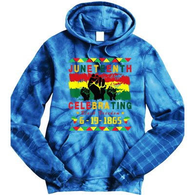 Juneteenth Celebrating Black Freedom 1865 African American Tie Dye Hoodie