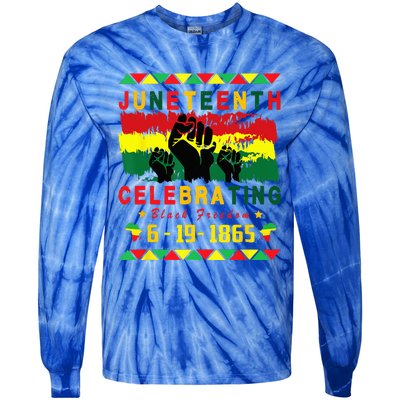 Juneteenth Celebrating Black Freedom 1865 African American Tie-Dye Long Sleeve Shirt