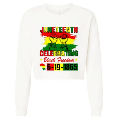 Juneteenth Celebrating Black Freedom 1865 African American Cropped Pullover Crew