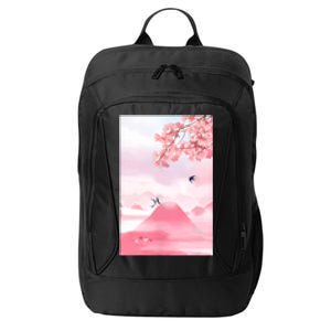 Japanese Cherry Blossom Japanese Woodblock Art Retro City Backpack