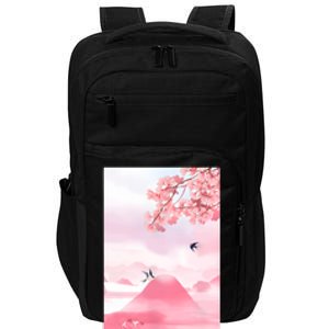 Japanese Cherry Blossom Japanese Woodblock Art Retro Impact Tech Backpack