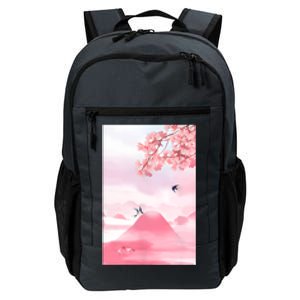 Japanese Cherry Blossom Japanese Woodblock Art Retro Daily Commute Backpack