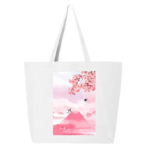 Japanese Cherry Blossom Japanese Woodblock Art Retro 25L Jumbo Tote