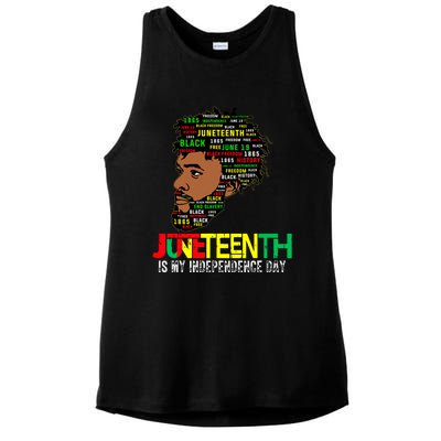 Juneteenth Celebrating Black Freedom African American 1865 Ladies PosiCharge Tri-Blend Wicking Tank