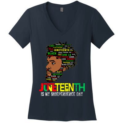 Juneteenth Celebrating Black Freedom African American 1865 Women's V-Neck T-Shirt