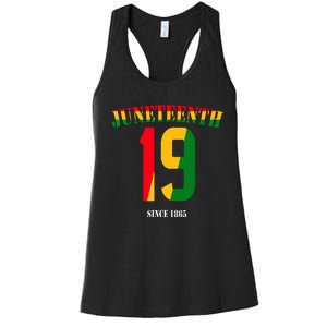 Juneteenth Cool Black History June 19 2024 Awesome Flag Women's Racerback Tank