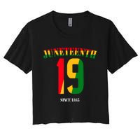 Juneteenth Cool Black History June 19 2024 Awesome Flag Women's Crop Top Tee