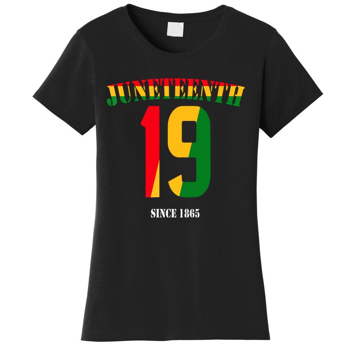 Juneteenth Cool Black History June 19 2024 Awesome Flag Women's T-Shirt