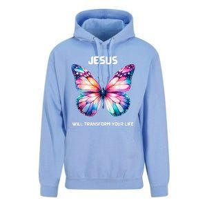 Jesus Christian Butterfly Meaningful Transformation Unisex Surf Hoodie