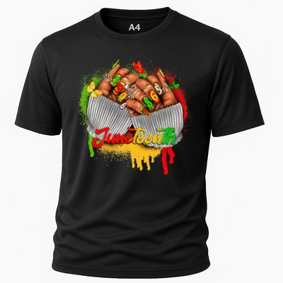 Juneteenth Celebrate Black Man Hands Nails Performance Shirt