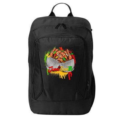 Juneteenth Celebrate Black Man Hands Nails City Backpack