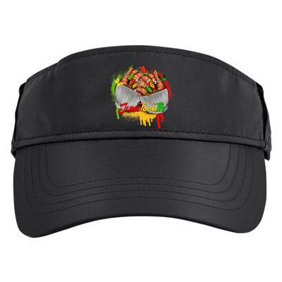 Juneteenth Celebrate Black Man Hands Nails Adult Drive Performance Visor