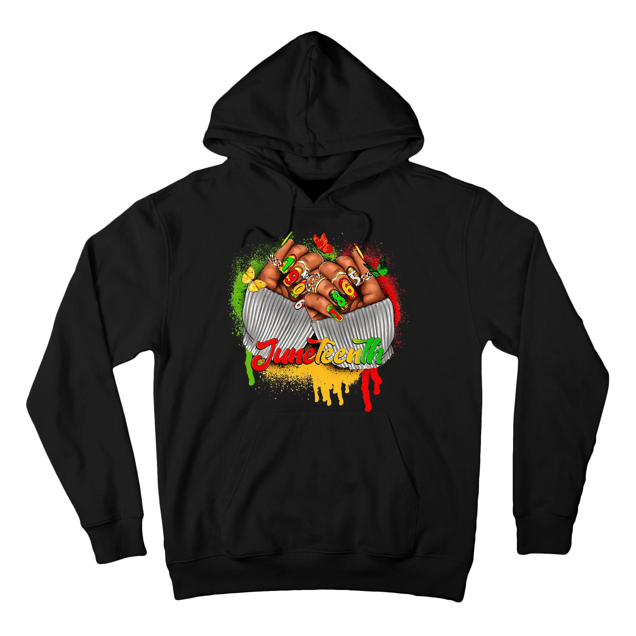 Juneteenth Celebrate Black Man Hands Nails Tall Hoodie