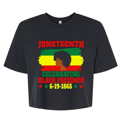 Juneteenth Celebration Black Freedom Commemoration Bella+Canvas Jersey Crop Tee