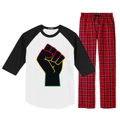 Juneteenth Celebrates Black African American Freedom Fist Raglan Sleeve Pajama Set