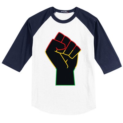 Juneteenth Celebrates Black African American Freedom Fist Baseball Sleeve Shirt