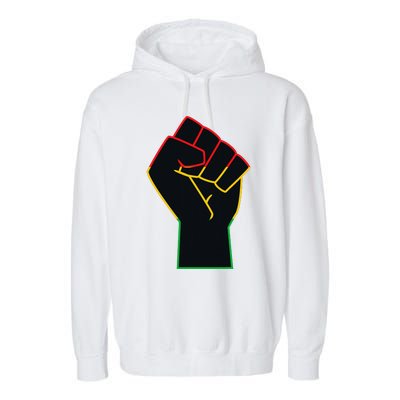 Juneteenth Celebrates Black African American Freedom Fist Garment-Dyed Fleece Hoodie