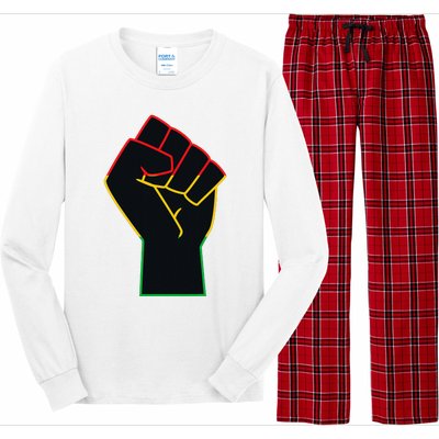 Juneteenth Celebrates Black African American Freedom Fist Long Sleeve Pajama Set