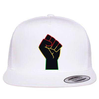 Juneteenth Celebrates Black African American Freedom Fist Flat Bill Trucker Hat