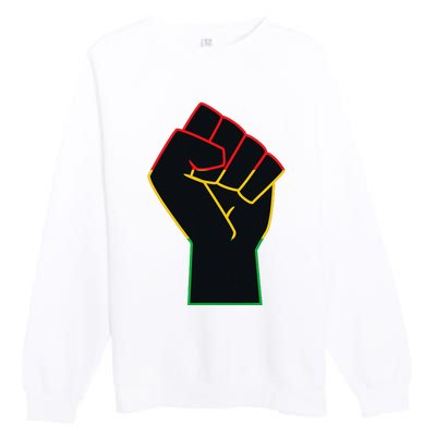 Juneteenth Celebrates Black African American Freedom Fist Premium Crewneck Sweatshirt