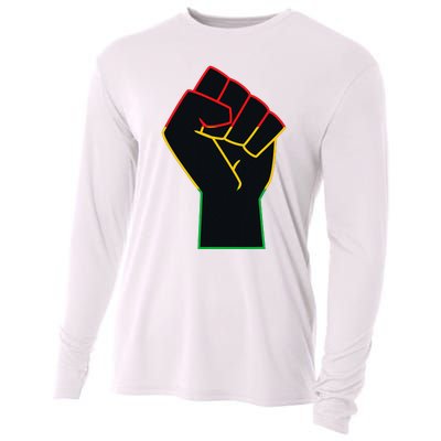 Juneteenth Celebrates Black African American Freedom Fist Cooling Performance Long Sleeve Crew