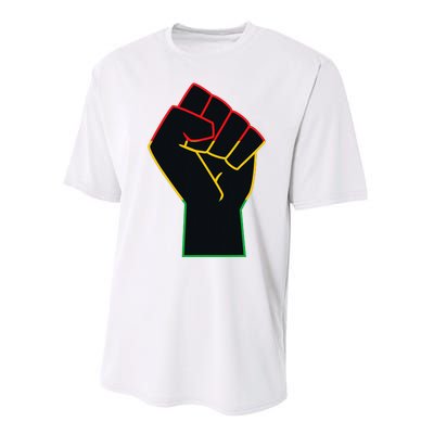 Juneteenth Celebrates Black African American Freedom Fist Performance Sprint T-Shirt