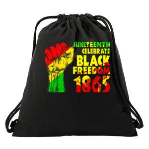 Juneteenth Celebrate Black Freedom 1865 History Month Drawstring Bag