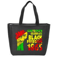 Juneteenth Celebrate Black Freedom 1865 History Month Zip Tote Bag