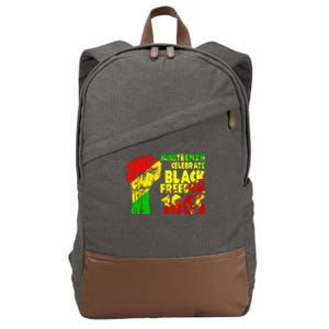 Juneteenth Celebrate Black Freedom 1865 History Month Cotton Canvas Backpack