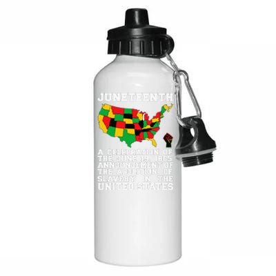 Juneteenth Celebrates Black African American Freedom History Aluminum Water Bottle