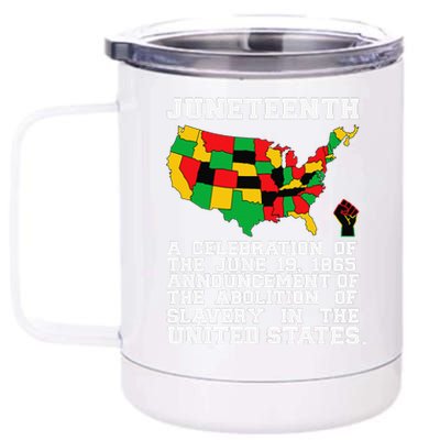 Juneteenth Celebrates Black African American Freedom History 12 oz Stainless Steel Tumbler Cup