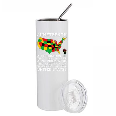 Juneteenth Celebrates Black African American Freedom History Stainless Steel Tumbler