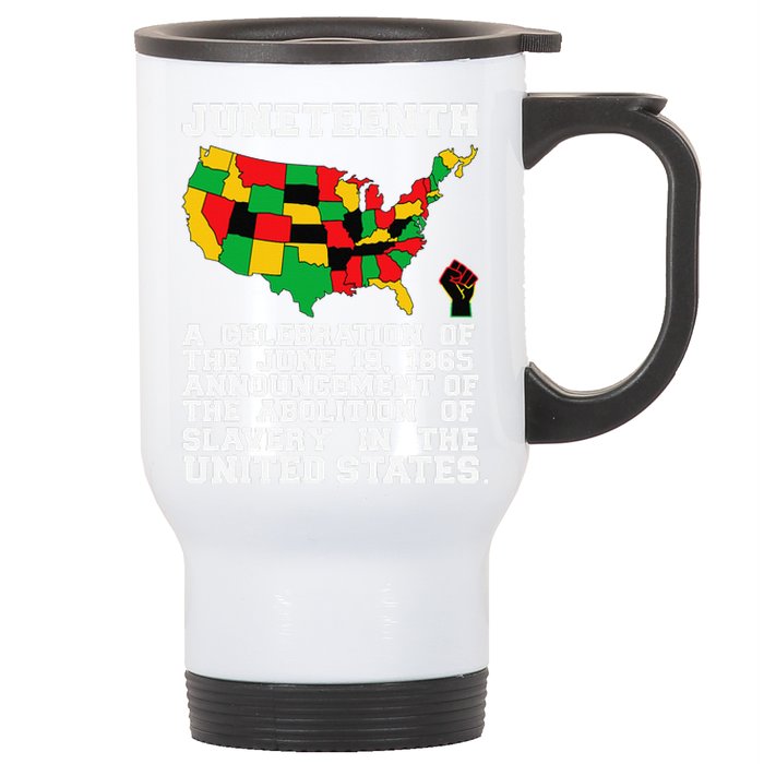 Juneteenth Celebrates Black African American Freedom History Stainless Steel Travel Mug