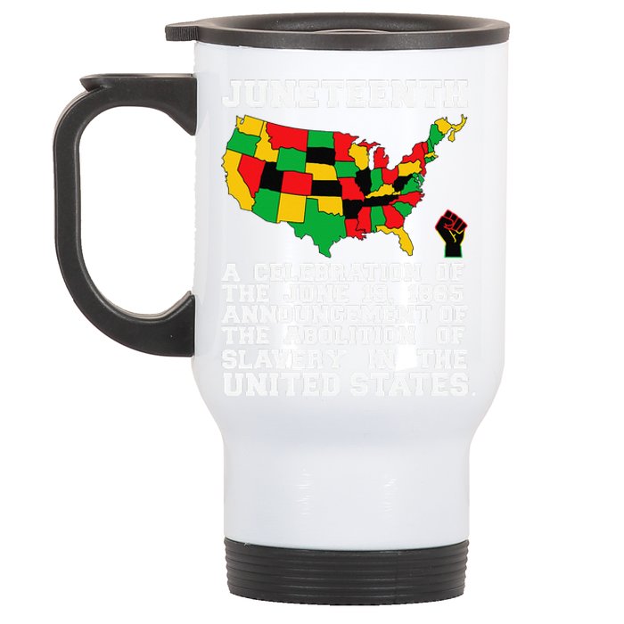 Juneteenth Celebrates Black African American Freedom History Stainless Steel Travel Mug