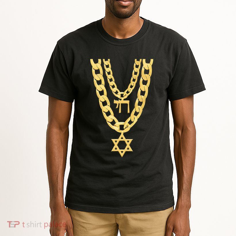 Jew Chai Bling Chain Hanukkah Festival Of Lights Jew Tall T-Shirt