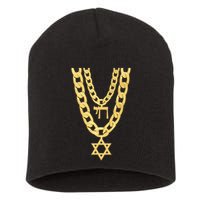 Jew Chai Bling Chain Hanukkah Festival Of Lights Jew Short Acrylic Beanie