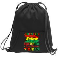 Juneteenth Celebrating Black Freedom 1865 African American Sweatshirt Cinch Pack Bag