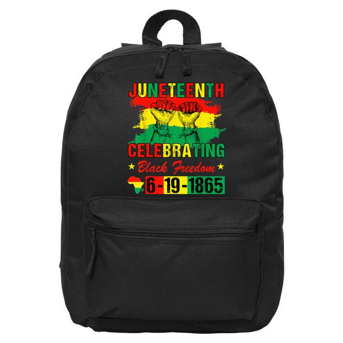 Juneteenth Celebrating Black Freedom 1865 African American 16 in Basic Backpack