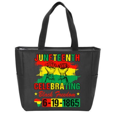 Juneteenth Celebrating Black Freedom 1865 African American Zip Tote Bag