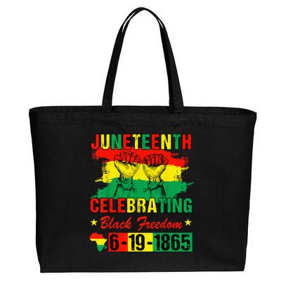 Juneteenth Celebrating Black Freedom 1865 African American Cotton Canvas Jumbo Tote